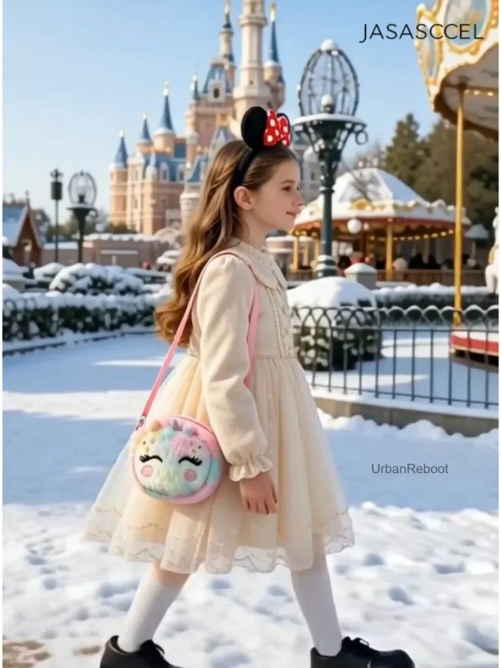 Faux Fur Cat Unicorn Crossbody Bag Fluffy Plush Girls Shoulder Purse